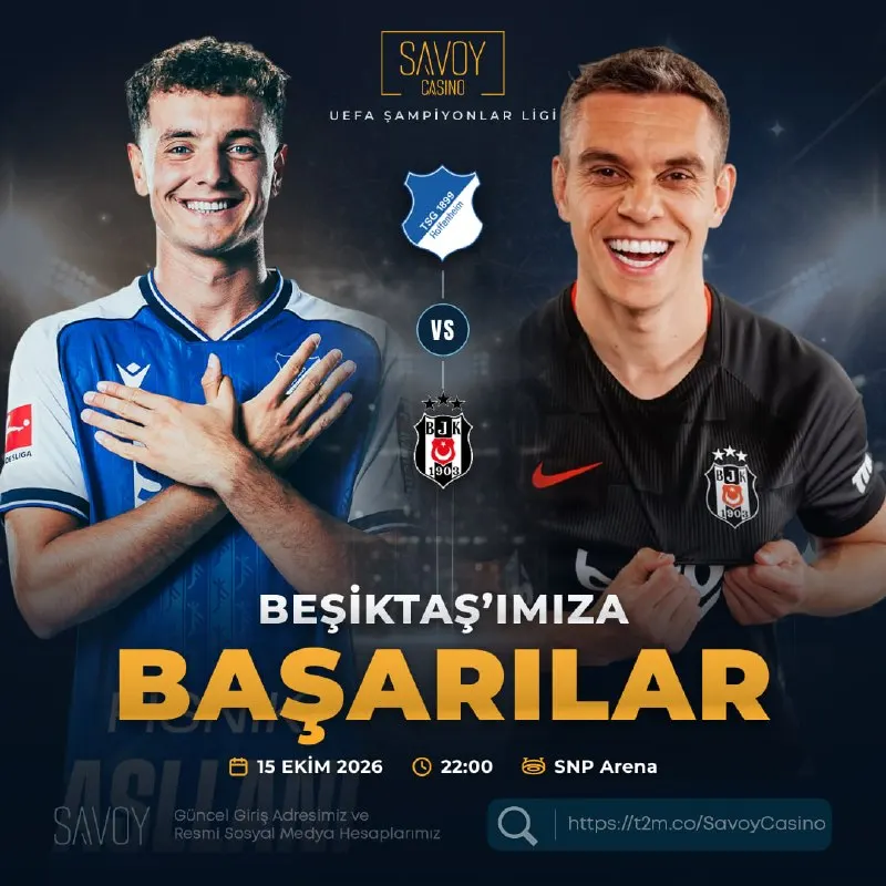 Savoy Casino Telegram: 🔠🅰🔠🔠🔠 🔠🅰🔠🔠🔠🔠 🖤🤍 KARA KARTAL'A BAŞARILAR! 🙂Avrupa'da Heyecan Dorukta!🙂 🇩🇪…