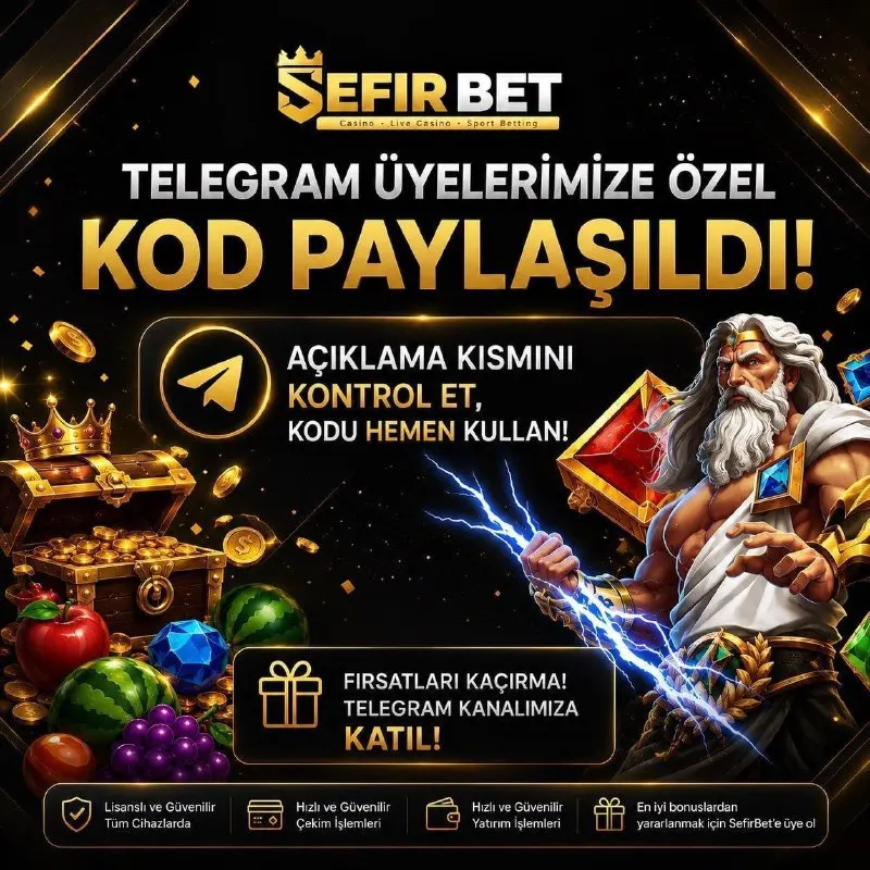 Sefirbet Telegram: 🌃 TELEGRAM'A ÖZEL ETKİNLİK! 🎁 Kod: sefir0101 🎰 Geçerli Alan: Casino 👨💻Kural…