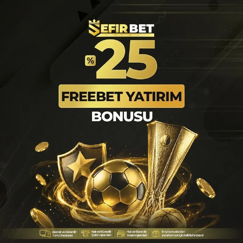 Sefirbet Telegram: 👑 %25 FREEBET FIRSATI! 🎉 Turnuvanın en büyük maçlarında avantajını artır! 💫 ⭐️…