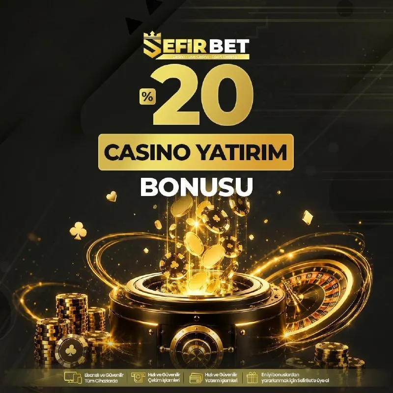 Sefirbet Telegram: 🎰 %20 CASİNO YATIRIM BONUSU 🎰 🔥 CASİNO KEYFİNİ BONUSLA TAÇLANDIR! 🎣 Her…