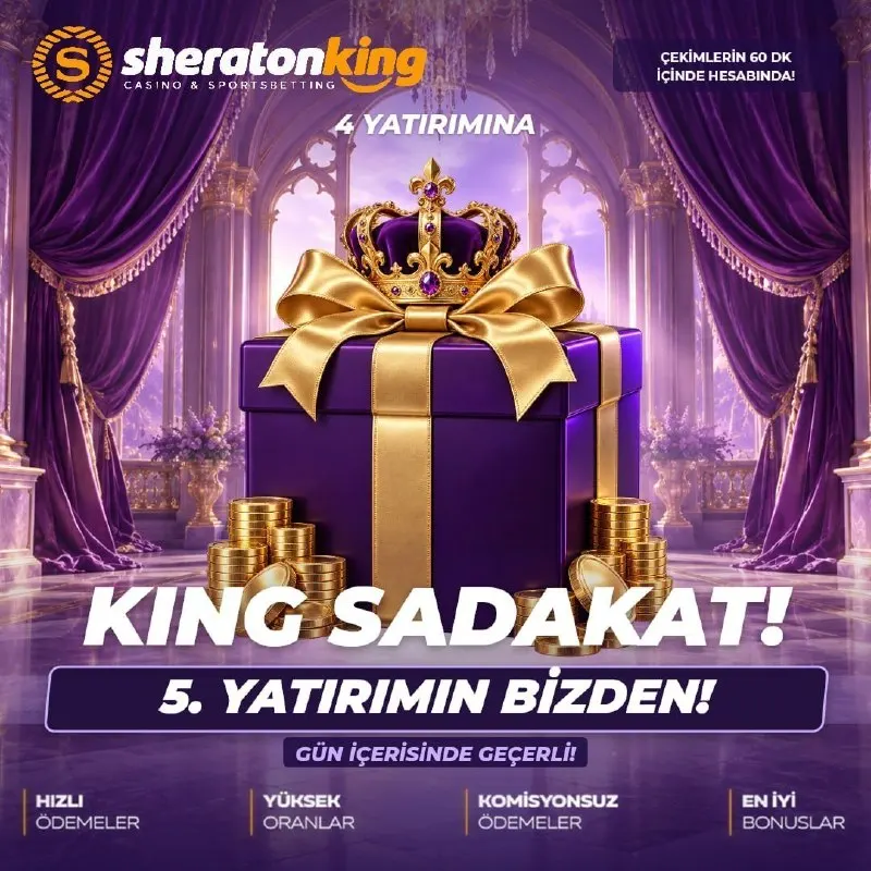 Sheraton King Telegram: 👑SHERATONKING'DE KRALLARA ÖZEL SADAKAT BONUSU! 👑 Gün boyu aktif olan…