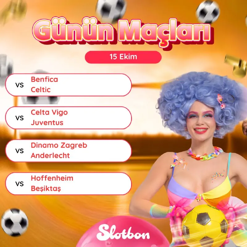 Slotbon Telegram: 🏆 Sahadaki dev randevulara Slotbon adresinde hazır mısın? Benfica - Celtic…