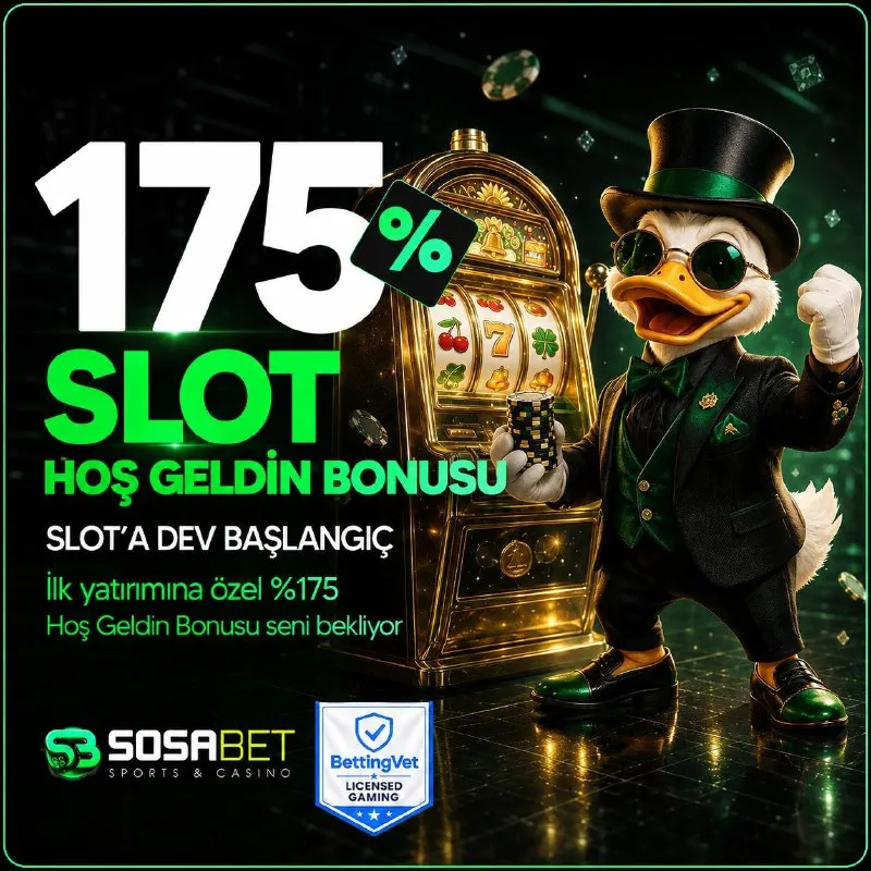 Sosabet Telegram: 🔥 %175 Hoş geldin slot yatırım bonusu ile kazancına güçlü başlangıç yap. 💵…