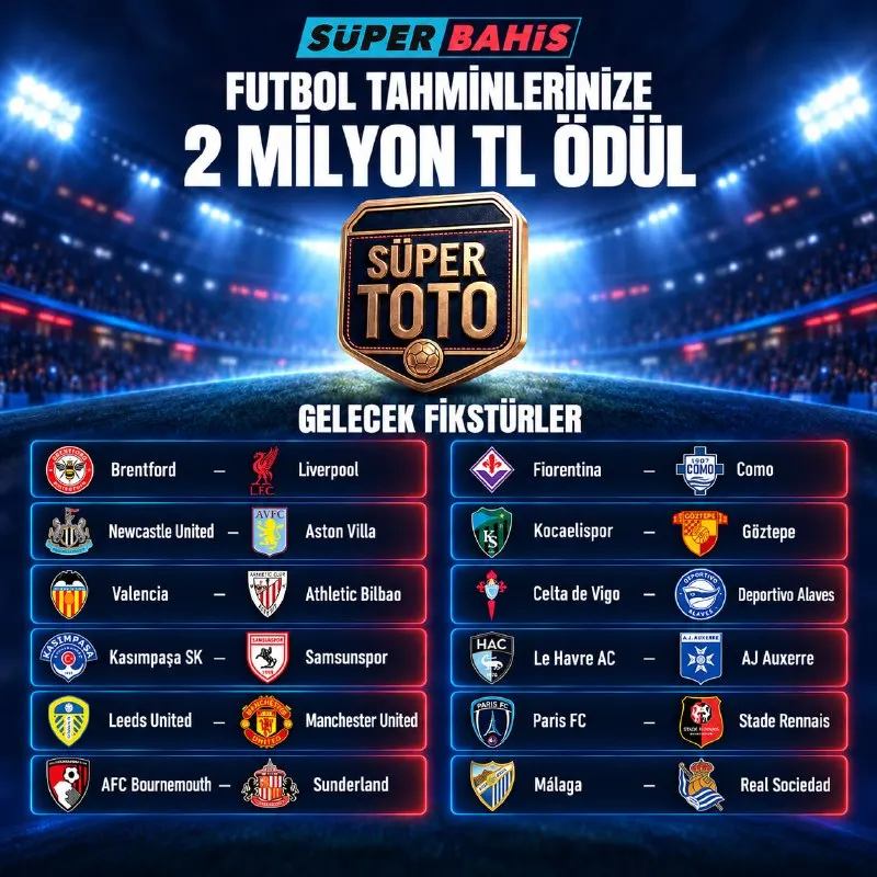 Süperbahis Telegram: 4️⃣4️⃣4️⃣ 🔤⏺0️⃣0️⃣0️⃣⏺0️⃣0️⃣0️⃣ 🔤🔤 Süper Toto'da YENİ maç listesi sizi…