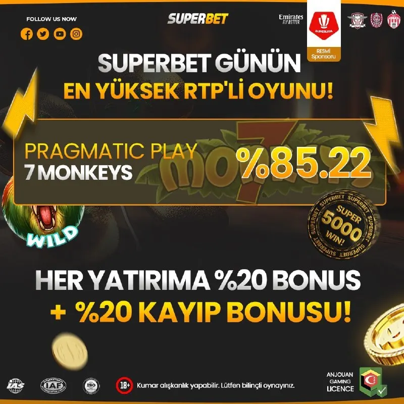 Süperbet Telegram: 🎉 SUPERBET'TE KAZANMANIN TAM ZAMANI! 🧩 Günün en yüksek RTP’li oyunu: 🎮…