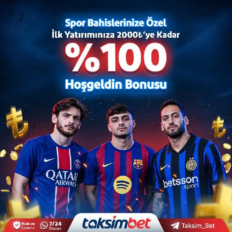 Taksimbet Telegram: 🔔 #TaksimBet' ten Hoş Geldin Hediyesi 💵 ⚽️ Spor Bahislerinize Özel İlk…