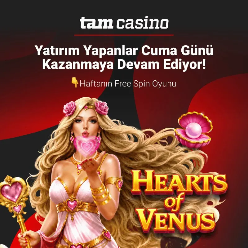 TamCasino Telegram: 🎉 Bu haftaki aktif üyelerimize özel free spinler Hearts of Venus oyununa…