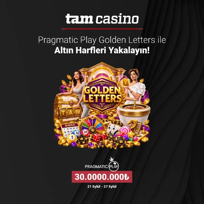 TamCasino Telegram: 💸 30.000.000 TL ödüllü Pragmatic Live Altın Harfler Yağmuru turnuvası başladı…