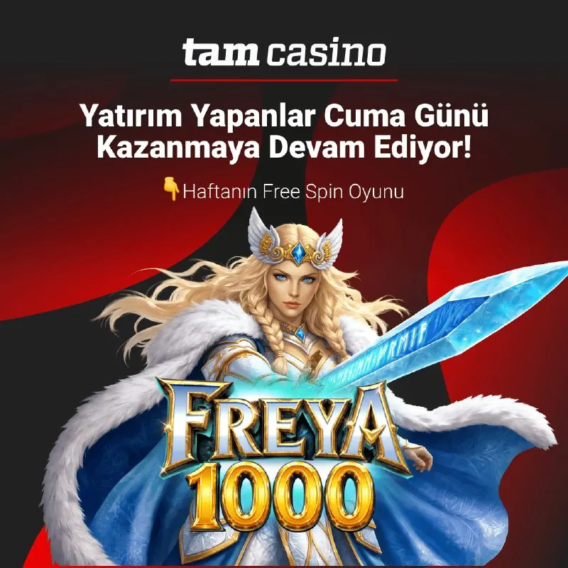 TamCasino Telegram: 🎉 Bu haftaki aktif üyelerimize özel free spinler Freya 1000 oyununa eklendi…