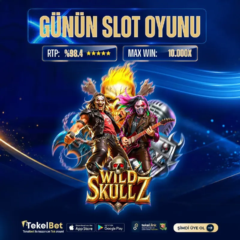 Tekelbet Telegram: 🎰🔥 GÜNÜN SLOT OYUNU: WILD SKULLZ! 🔥🎰 ⚡️⚡️⚡️⚡️⚡️⚡️⚡️⚡️⚡️⚡️ 🤘 Rock müziğin…