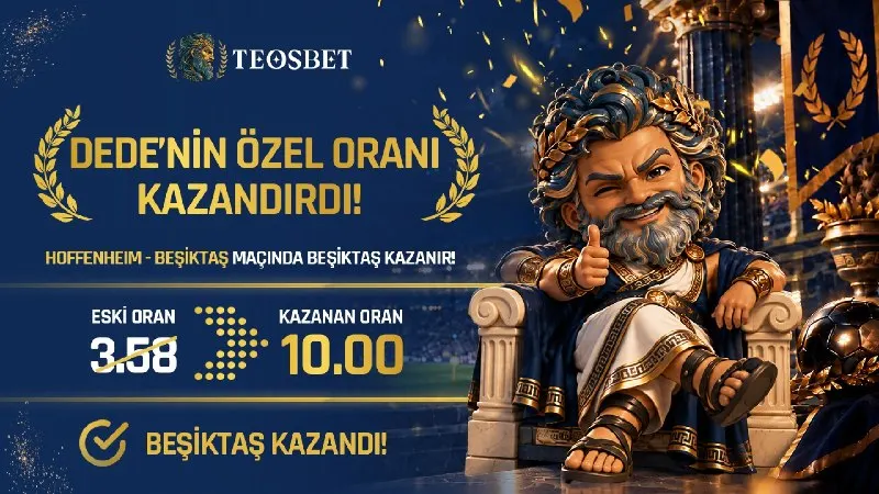 Teosbet Telegram: 🎉 TEOSBET ÜYELERİ YİNE KAZANDI! 🎉 "Hoffenheim - Beşiktaş Maçında Beşiktaş…