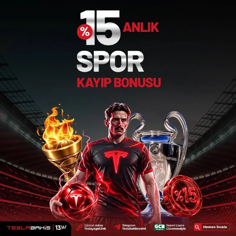 Tesla Bahis Telegram: 👑 %15 ANLIK SPOR KAYIP BONUSU! 👑 ⚡ TeslaBahis’te kaybetmek yok! ❗️Spor…