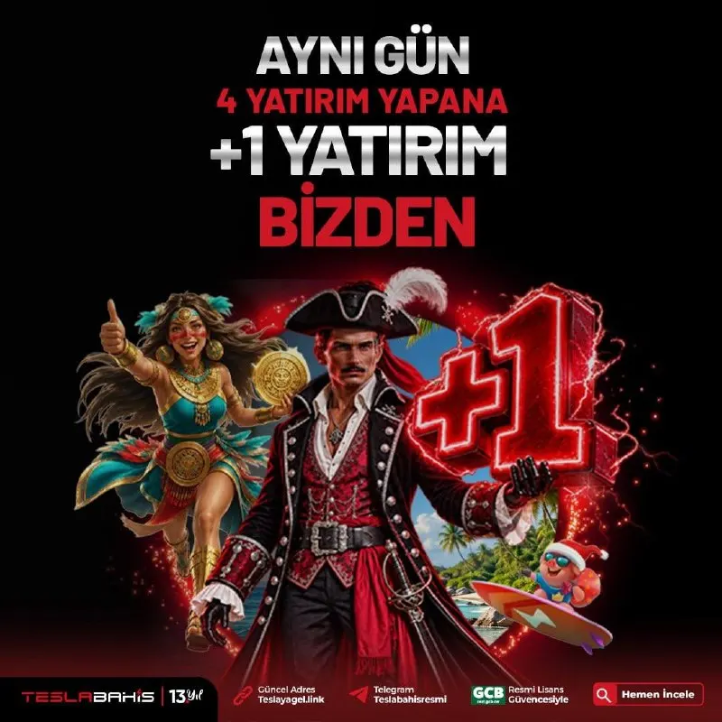 Tesla Bahis Telegram: 👑 AYNI GÜN 4 YATIRIM, 1 YATIRIM BİZDEN! 🔥 🔥 Aynı gün 4 yatırımını tamamla…