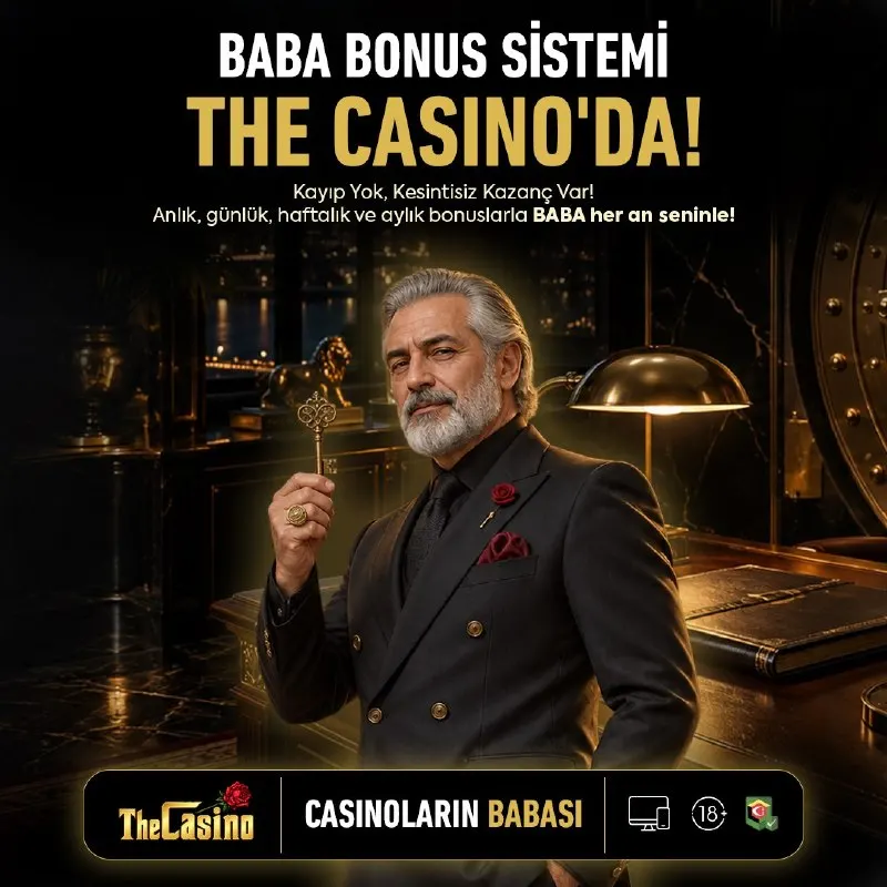 TheCasino Telegram: BABA BONUS SİSTEMİ THE CASINO’DA! Anlık • Günlük • Haftalık • Aylık Bonuslar 1X…