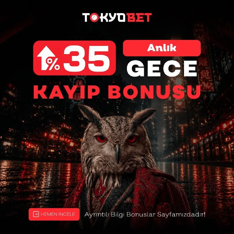 Tokyobet Telegram: 🌜GECECİLERE ÖZEL UYKU KAÇIRAN BONUS! ⏳Gece 01:00 – 07:00 arası kayıplarına %35…