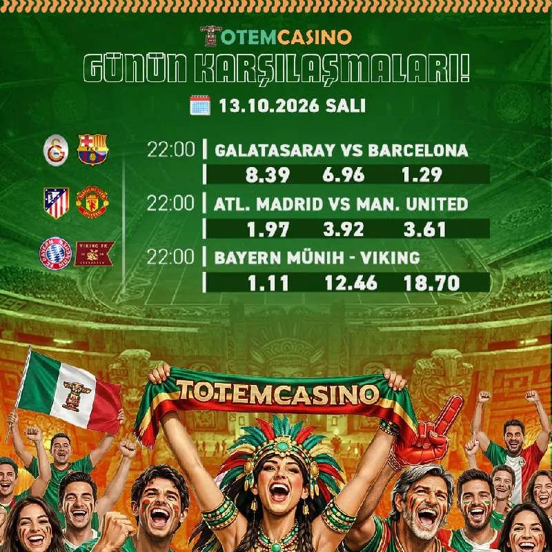 Totem Casino Telegram: 💎💎💎💎💎💎💎💎💎💎 ⚽️ Totem Casino'da Günün Karşılaşmaları.💎 💰| Galatasaray 😂 Barcelona…