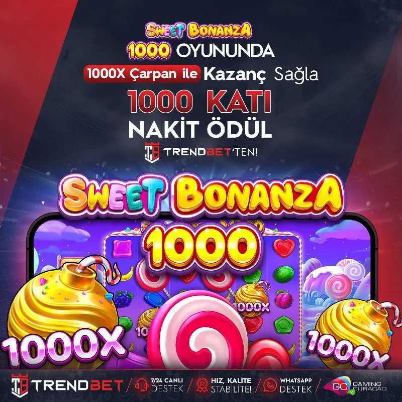 Trendbet Telegram: 🔥 #TrendBet ' te Kazanç Bitmiyor 🔥 🎁 Pragmatic Play - Sweet Bonanza 1000…