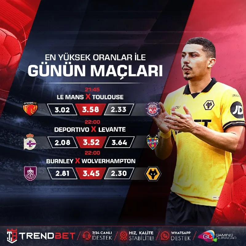 Trendbet Telegram: ⬇️ #TrendBet 'ten Günün En Heyecanlı Maçları ⬇️ 🕒 21:45 - Le Mans ⚔️ Toulouse 🕒…