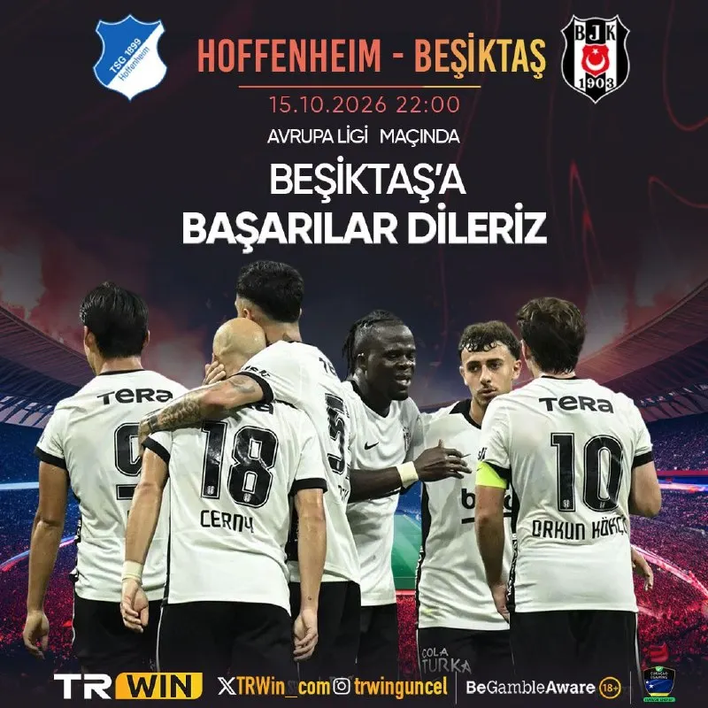 TRWin Telegram: 🖤🤍 KARA KARTAL'A BAŞARILAR! 🔥Avrupa yolculuğunda sahaya çıkacak Beşiktaş'a…