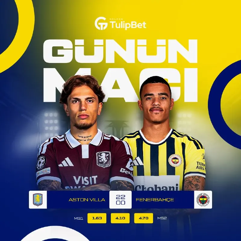 Tulipbet Telegram: 🔥TULIPBET İLE AVRUPA'DA GÜNÜN MAÇI HEYECANI BAŞLIYOR! 🔥 🏴 ASTONVİLLA ⚔️…