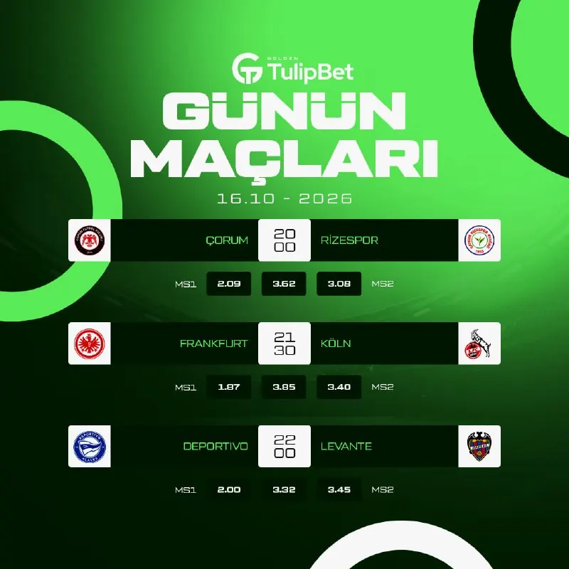 Tulipbet Telegram: 🔥AVRUPA VE TÜRKİYE SAHALARINDA NEFES KESEN MÜCADELELER SENİ BEKLİYOR!🔥 🔘🇹🇷…