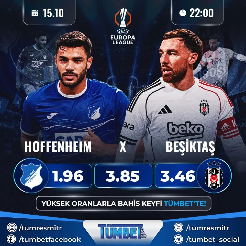 Tümbet Telegram: Beşiktaş'ta hedef 2'de 2! 🦅 Avrupa Ligi'ne Marsilya karşısında aldığı 4-1'lik…