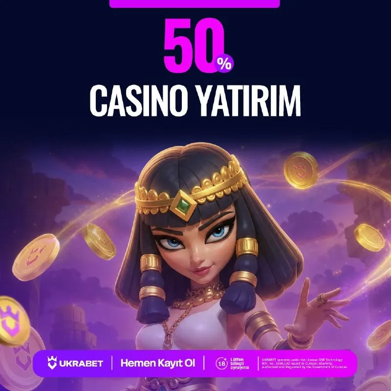 Ukrabet Telegram: 👑 %50 Casino Yatırım Bonusu Aktif 👑 ⭐ 250 TL ve üzeri yatırımına %50 bonus…