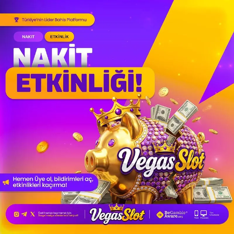Vegasslot Telegram: 🤑 500₺ NAKİT KOD GELDİ 👉KOD: Z3T8B6 ⌨️ TIKLA KODU KULLAN Şartlar: 🟡Spor hariç…