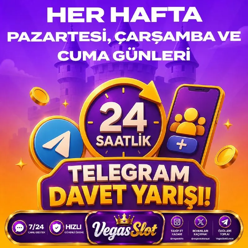 Vegasslot Telegram: 🚀 TELEGRAM DAVET YARIŞI BAŞLADI 👥 Telegram kanalımıza en az 10 arkadaşını davet…
