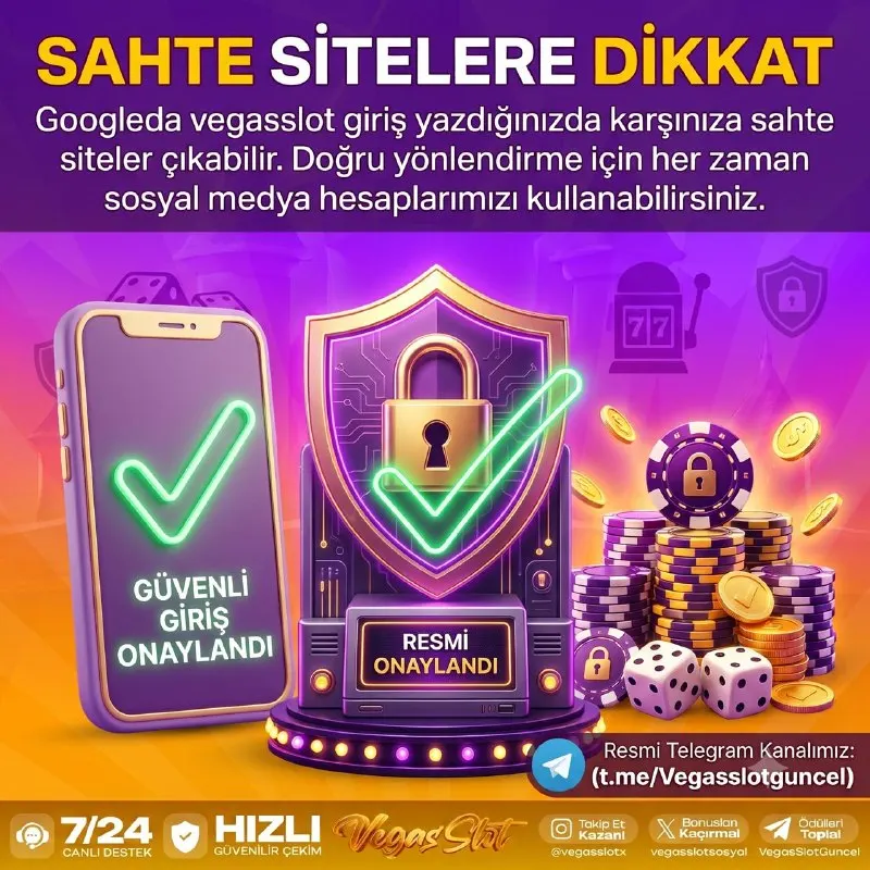 Vegasslot Telegram: ⚠️ SAHTE SİTELERE DİKKAT 🛡️ Google'da VegasSlot giriş yazdığınızda karşınıza…