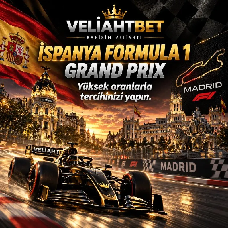 VeliahtBet Telegram: 🏎️ İspanya Formula 1 Grand Prix Heyecanı VeliahtBet’te! 🔥 Madrid pistinde hız…