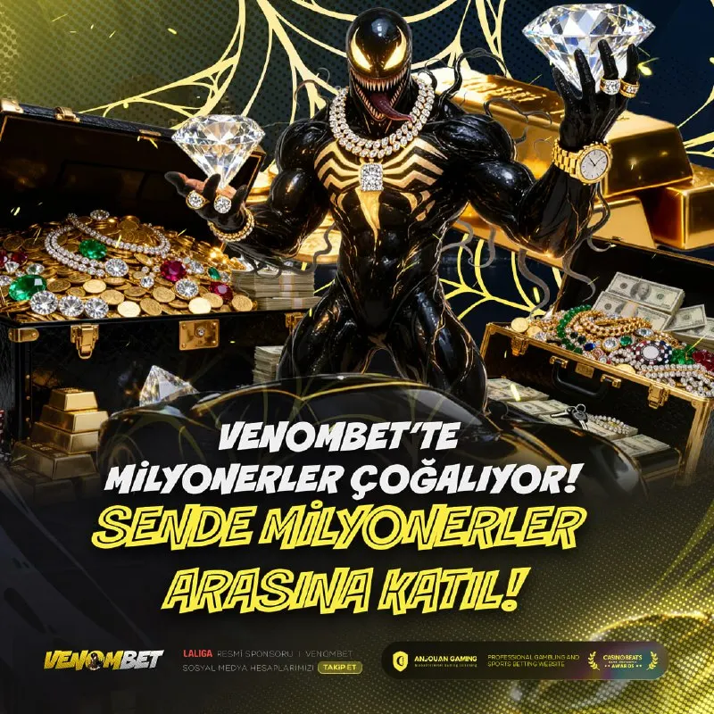 Venombet Telegram: 💎 VENOMBET MİLYONERLER KULÜBÜNE HOŞ GELDİN! 👑 Büyük hayaller, büyük fırsatlar…