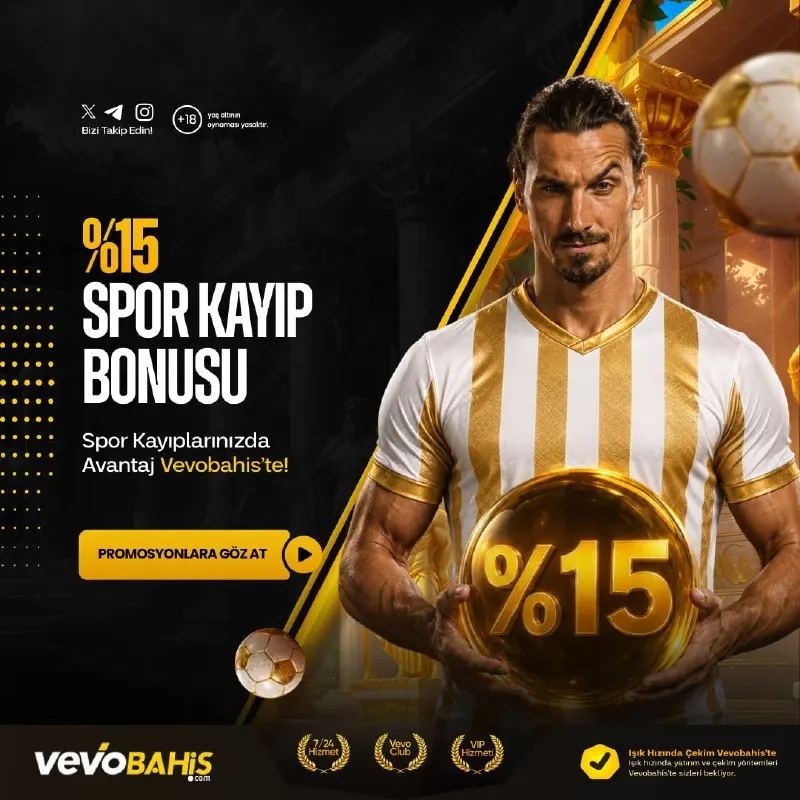 Vevobahis Telegram: 🏆 %15 SPOR KAYIP BONUSU SİZLERLE! Spor bahislerinde yaşadığınız net kayıpların…