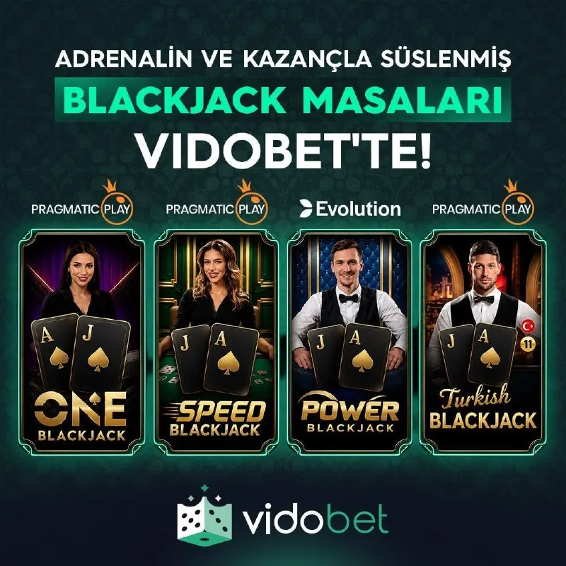 Vidobet Telegram: ADRENALİN VE KAZANÇLA SÜSLENMİŞ BLACKJACK MASALARI VİDOBET'TE! 🃏 ♠️ One…