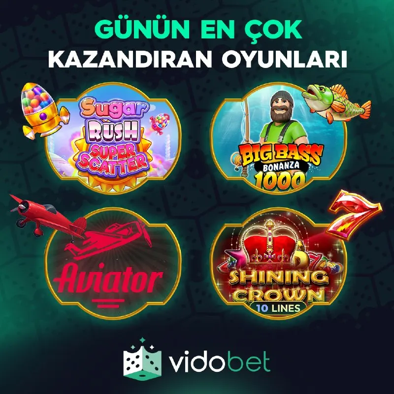 Vidobet Telegram: GÜNÜN EN ÇOK KAZANDIRAN SLOTLARI VİDOBET'TE! 🎰 🍬 Sugar Rush Super Scatter 🐟…