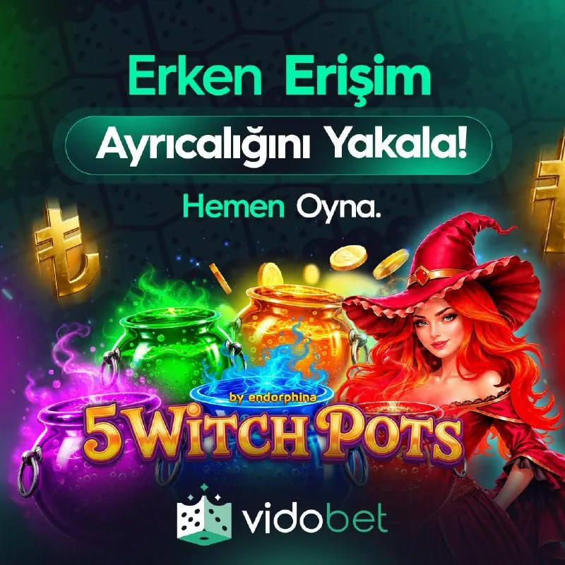 Vidobet Telegram: 🆕 ENDORPHINA'NIN YENİ SLOTU ERKEN ERİŞİM İLE VIDOBET'TE! Endorphina'nın 5 Witch…