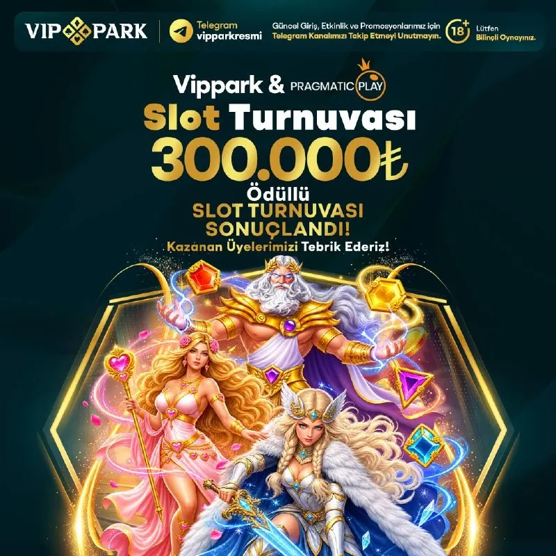 Vippark Telegram: 🏆 300.000₺ Ödüllü Slot Turnuvası Sona Erdi! 👑 🎰 Vippark & Pragmatic Play…