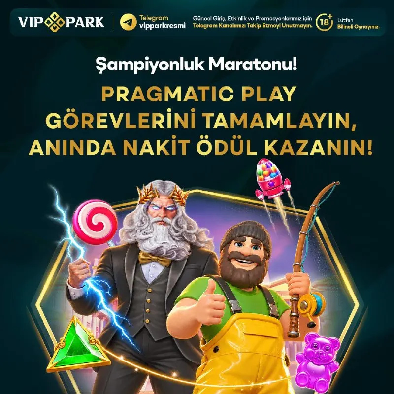 Vippark Telegram: 🏆 Şampiyonluk Maratonu Başladı! 🔥 Pragmatic Play görevlerini tamamlayın…