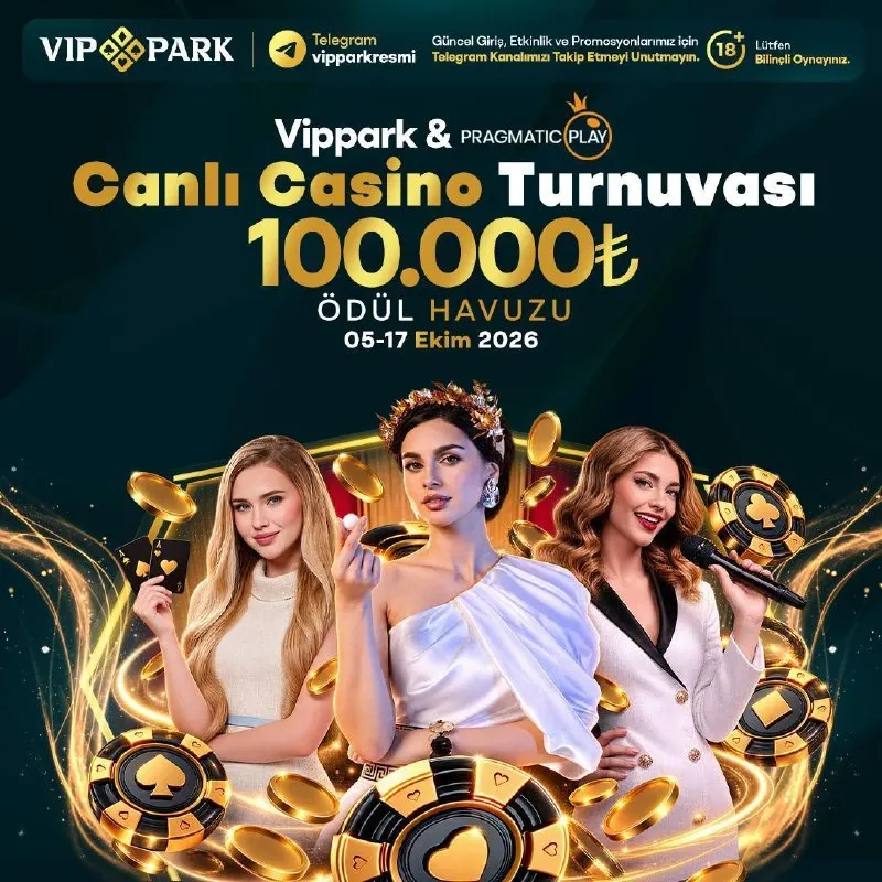 Vippark Telegram: 🎰 Vippark & Pragmatic Play Canlı Casino Turnuvası Son 1 Gün! 💰 Tam 100.000₺…