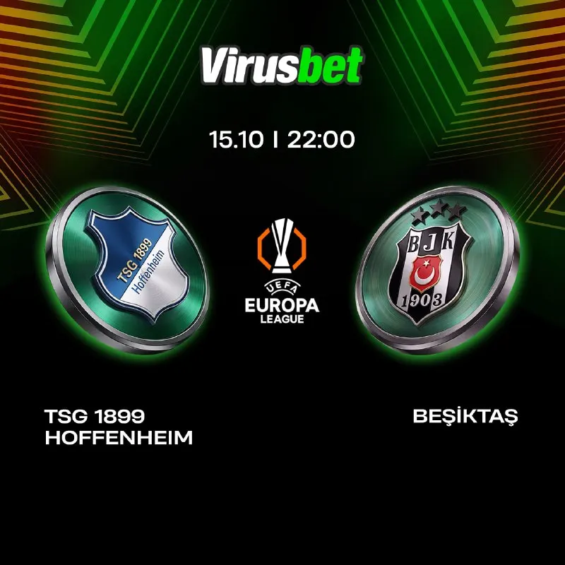 Virüsbet Telegram: ✌️✌️✌️✌️✌️✌️✌️ 🇩🇪 TSG 1899 HOFFENHEIM - BEŞİKTAŞ 🇹🇷 ⚽️ 15.10 | 22:00 🏆UEFA…