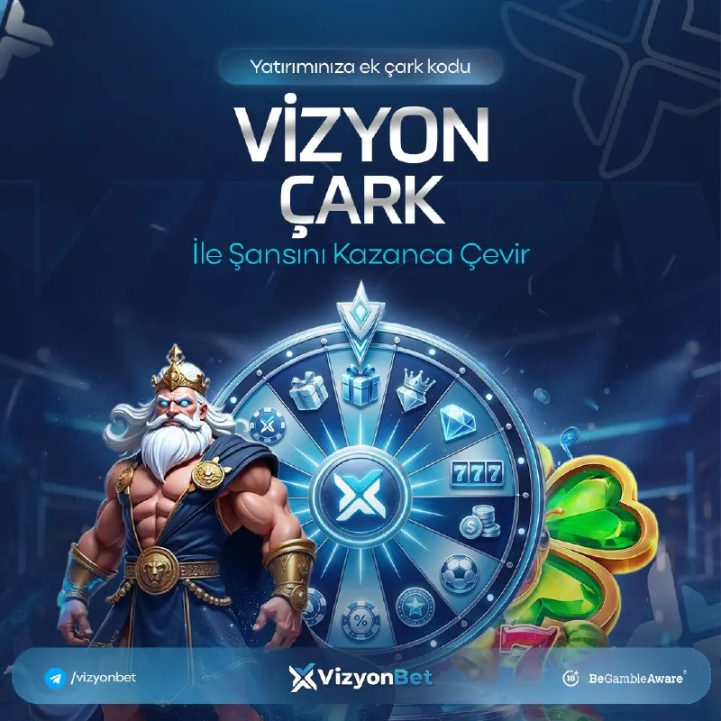 Vizyonbet Telegram: 💙 VİZYON ÇARK DÖNÜYOR! 💙 Yatırımına ek çark kodu kazan! 💙 Çarkı çevir, sürpriz…