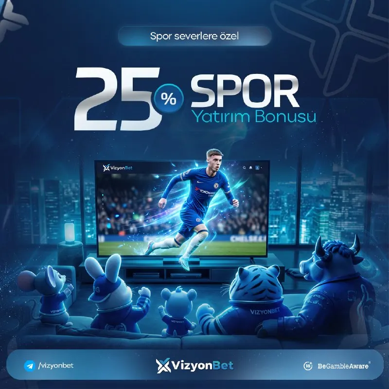 Vizyonbet Telegram: 💙 SPOR SEVERLERE ÖZEL %25 BONUS! 💙 Spor yatırımına ekstra %25 bonus! 💙 Kuponunu…