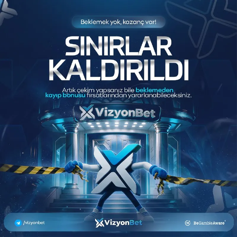 Vizyonbet Telegram: 💙 SINIRLAR KALDIRILDI! 💙 Çekim yapsan bile kayıp bonusu fırsatları devam…