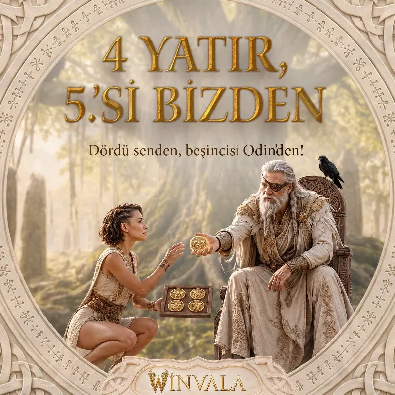 Winvala Telegram: 🎉 4️⃣ HAMLE SENİN, 5️⃣🔣VALHALLA’DAN 👂 Boş dönen spinlerden bıktıysan, Winvala…