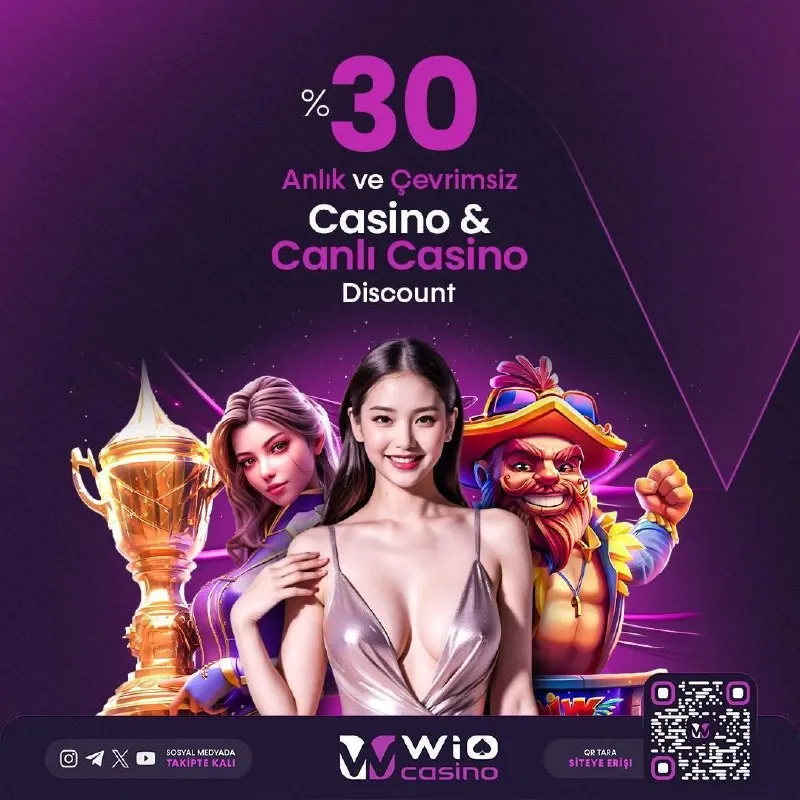 WioCasino Telegram: 🛫 %30 Anlık ve Çevrimsiz💵 😮 Casino 🔣Canlı Casino Discount ✅ ✔️Wio Casino Her An…