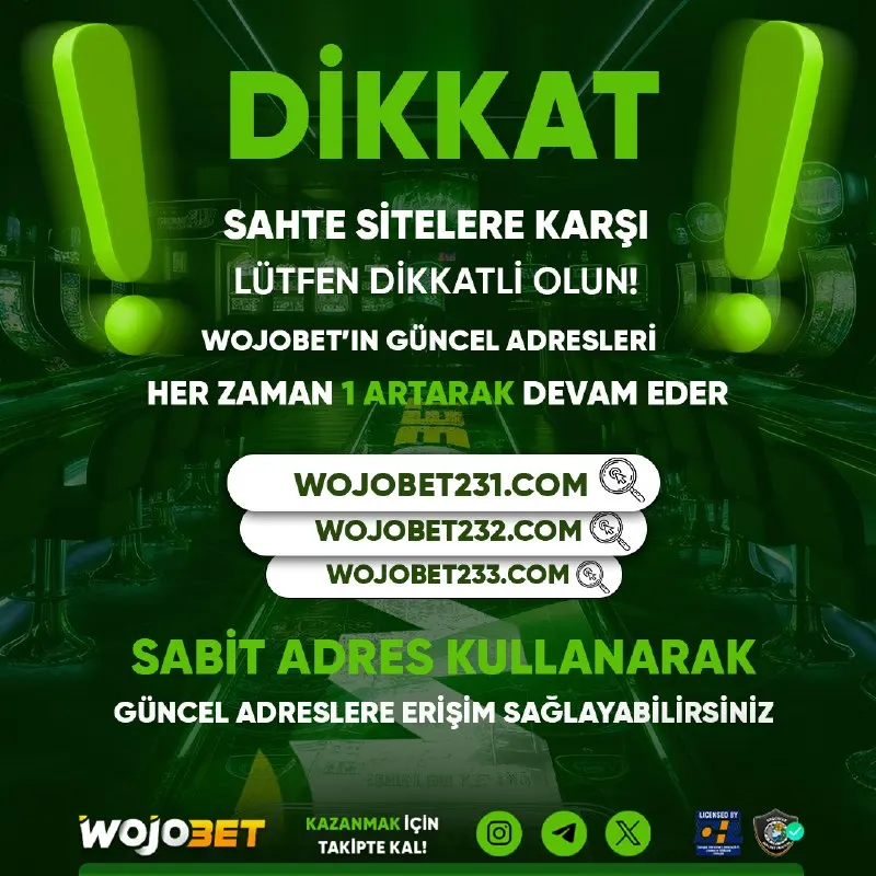 Wojobet Telegram: 📣Domain Adresimiz Değişmiştir ⁉️ ⚠️Sahte Sitelere Karşı Lütfen Dikkatli Olun⚠️…