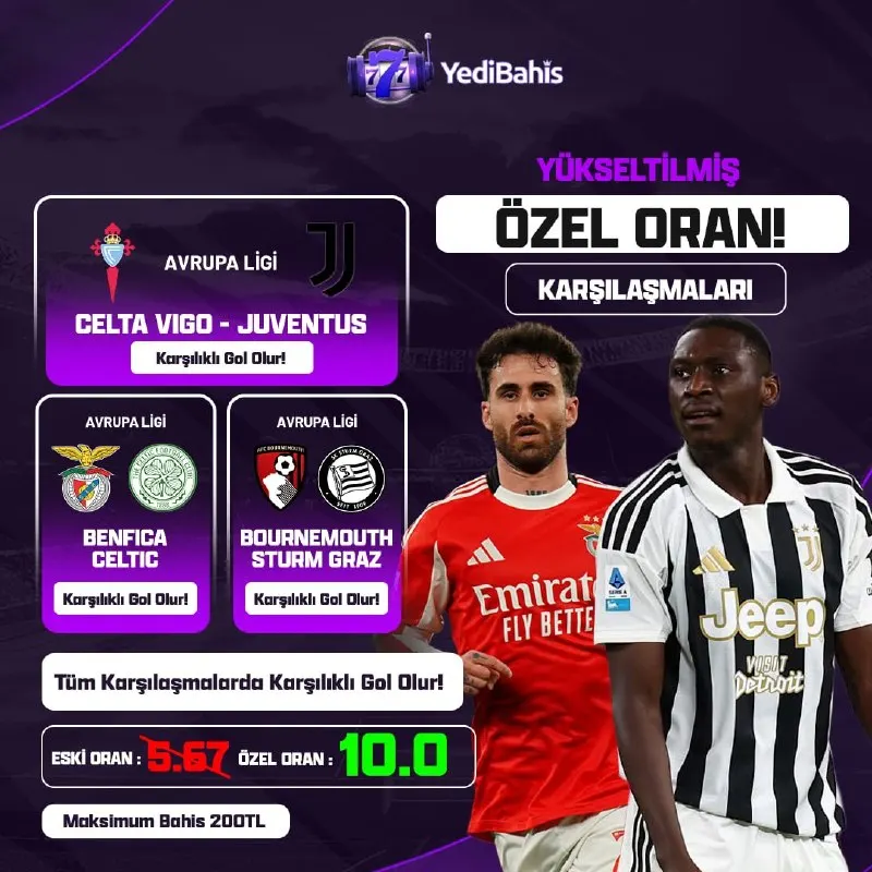 Yedibahis Telegram: GÜNÜN YÜKSELTİLMİŞ 2. ÖZEL ORANI ŞİMDİ SİZLERLE! 🔤TAM 1️⃣🔤 ORAN 🔤Tüm…