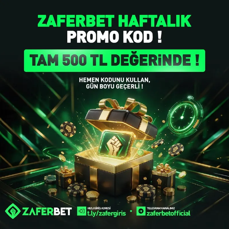 Zaferbet Telegram: ⚡️ ZAFERBET PROMO KOD ! ⏰ ARTIK GÜN BOYU AKTİF VE TAM 500 TL DEĞERİNDE ! KİŞİ…