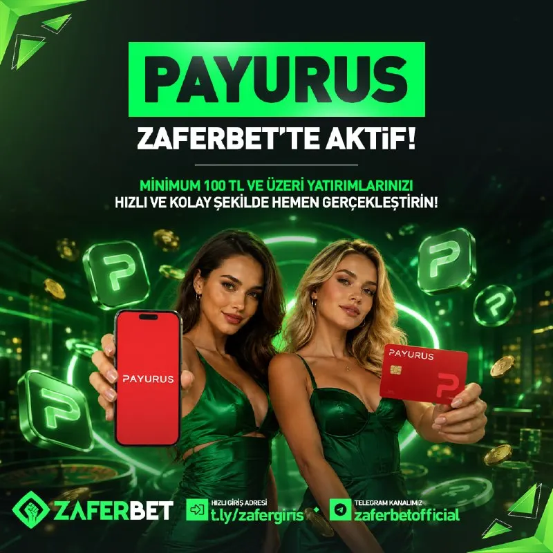 Zaferbet Telegram: 💲 PAYURUS, ZAFERBET’TE! ✅ 100 TL ve üzeri yatırımlarınızda Payurus’u kullanarak…