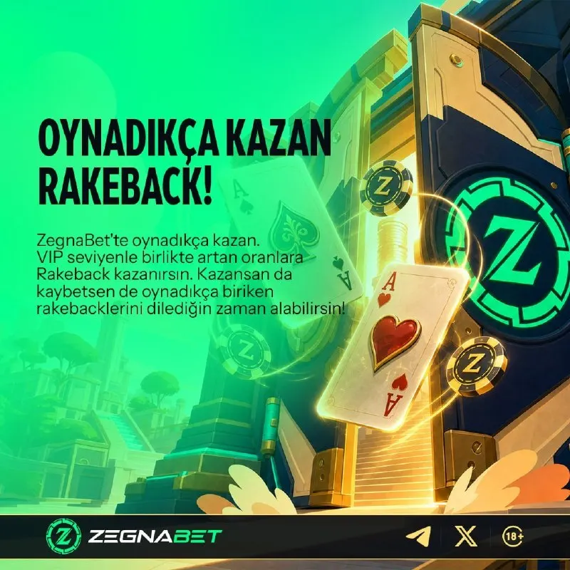 Zegnabet Telegram: 🔼 OYNADIKÇA RAKEBACK KAZAN! Her işlemde kazandıran deneyim Zegnabet'te! •…